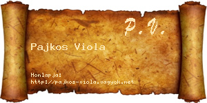 Pajkos Viola névjegykártya
